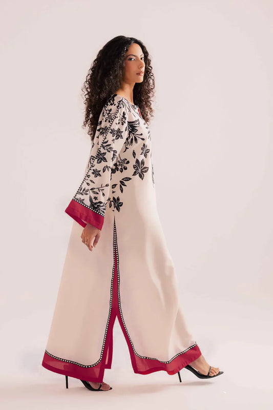 Ivory Petal Lawn Kaftan