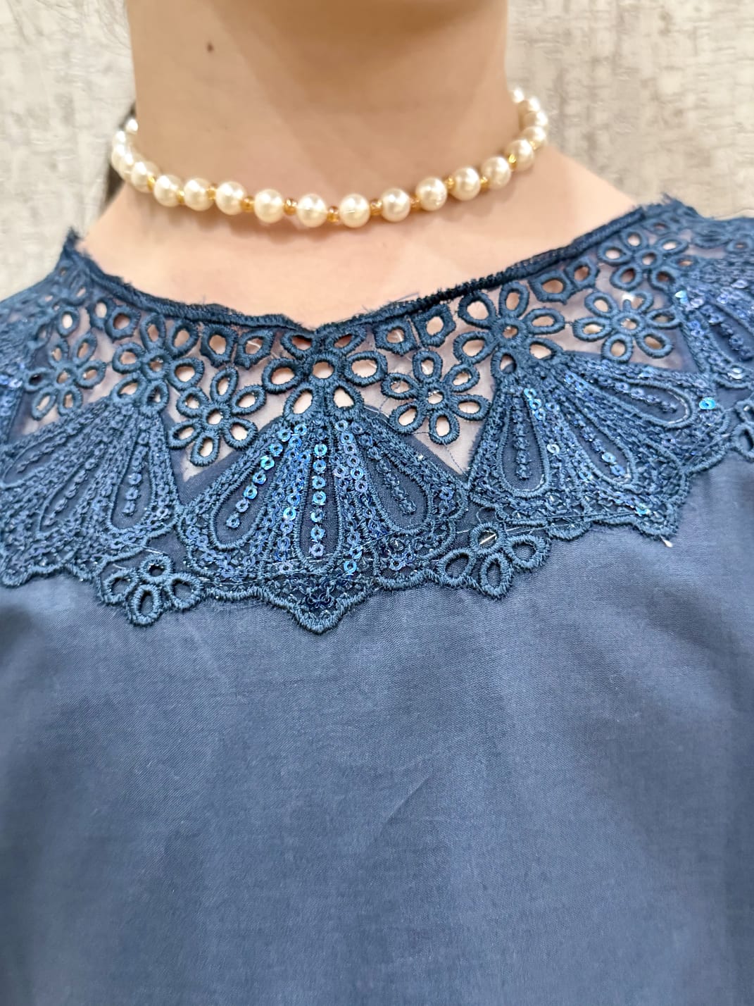Rosy Neavy-Blue 02-PC Embroidered