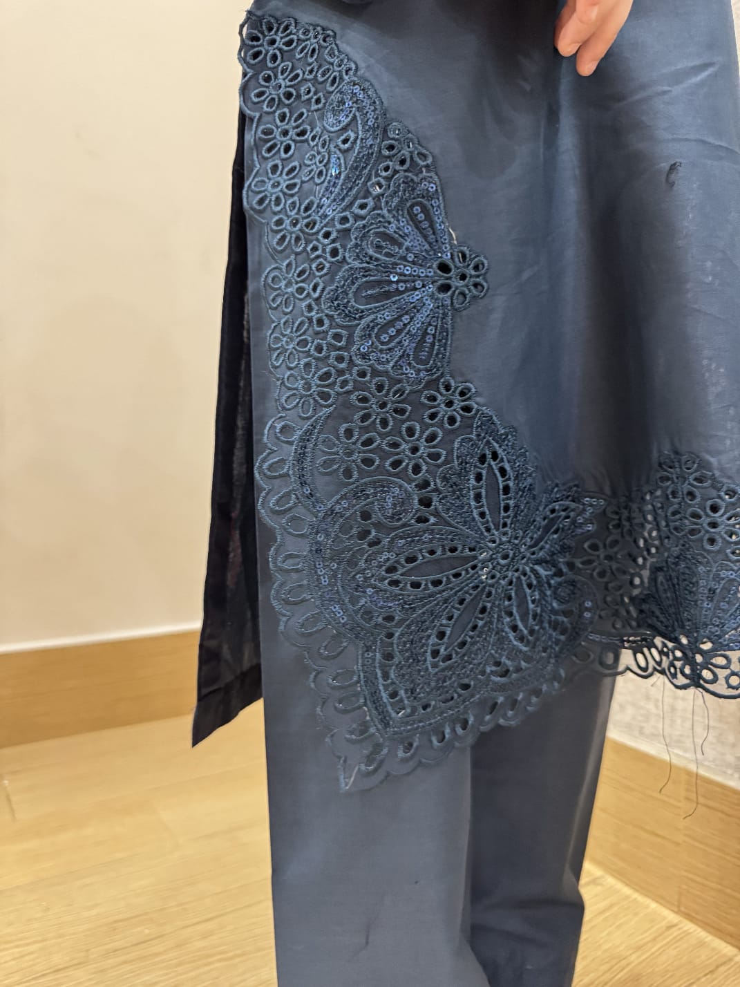 Rosy Neavy-Blue 02-PC Embroidered