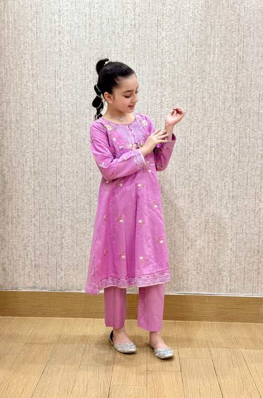 lavender Blossom 02 PC Embroidered