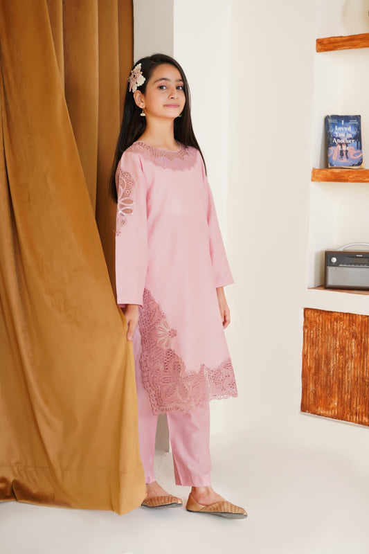 Rosy Glow 02-PC Embroidered