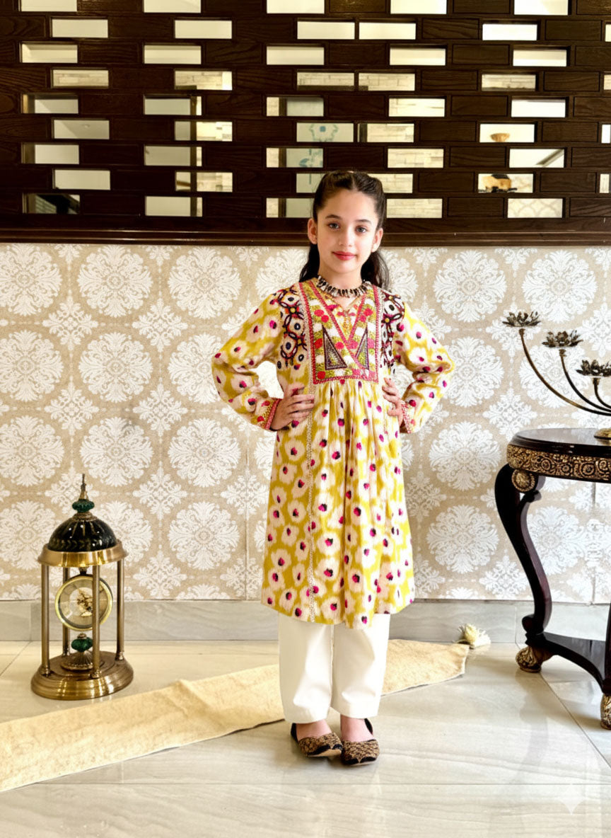 Sunshine 02-PC  With Cream Color  Trouser