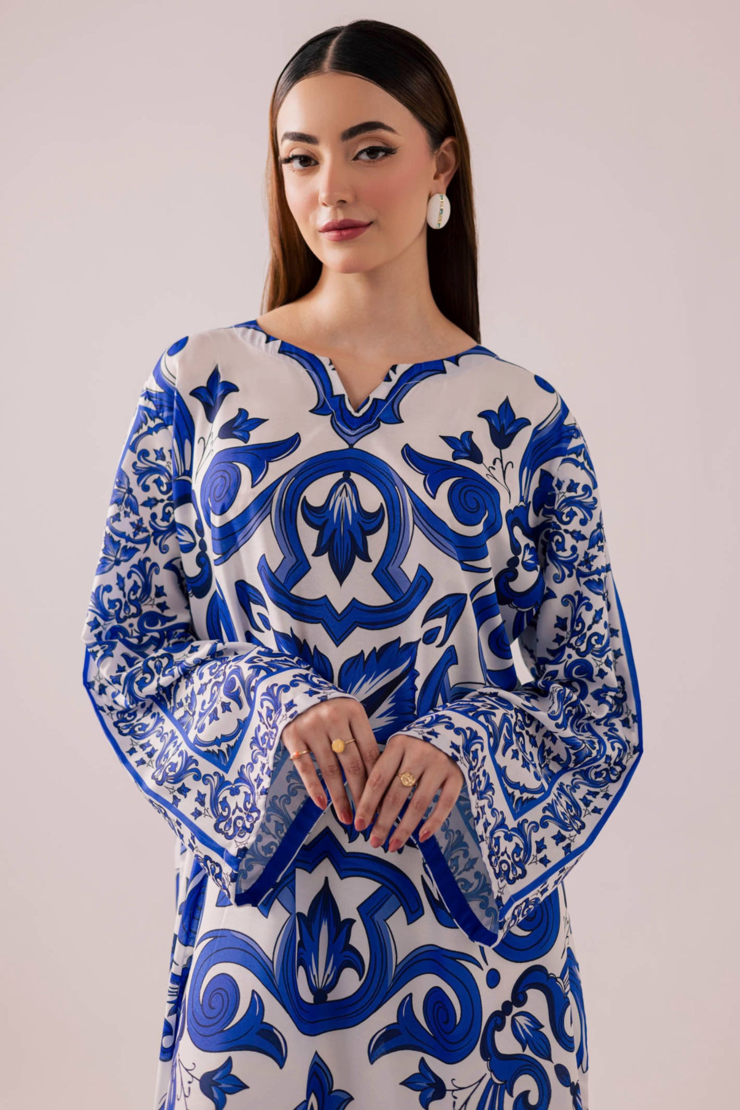 Azure Lawn Kaftan