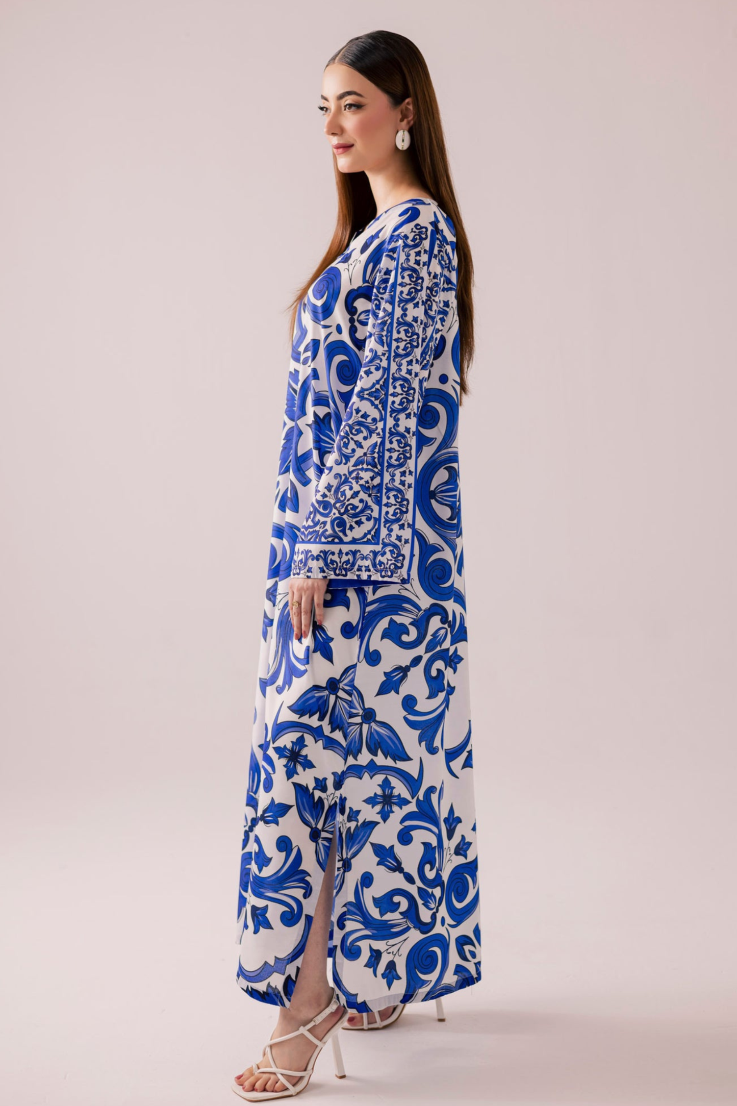 Azure Lawn Kaftan