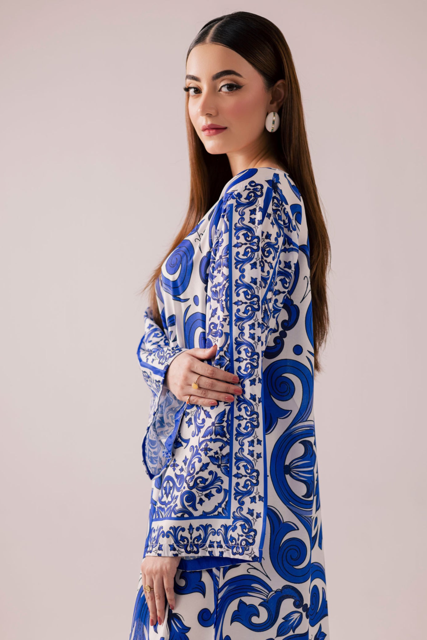 Azure Lawn Kaftan