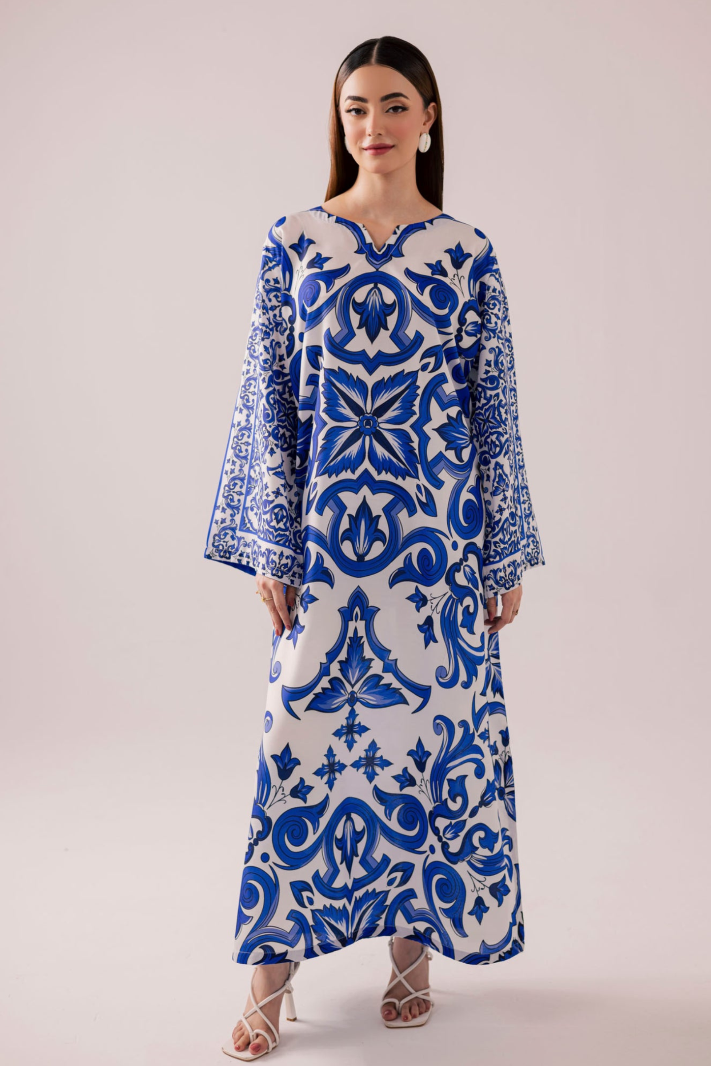 Azure Lawn Kaftan