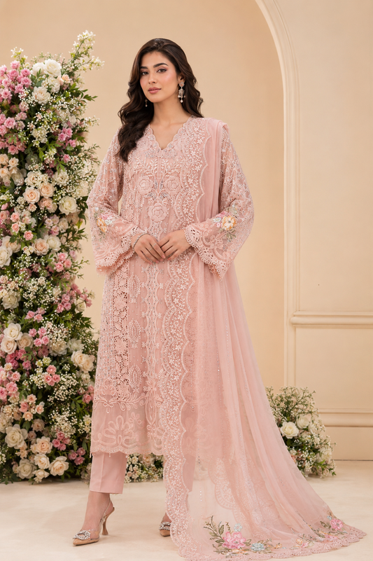 Noor-e-Rose 3 Piece Embroidered