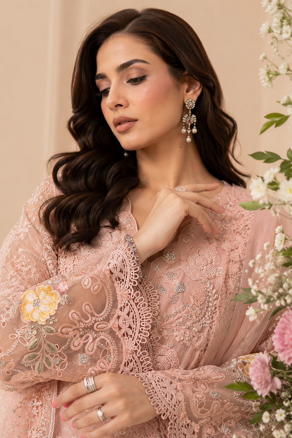 Noor-e-Rose 3 Piece Embroidered