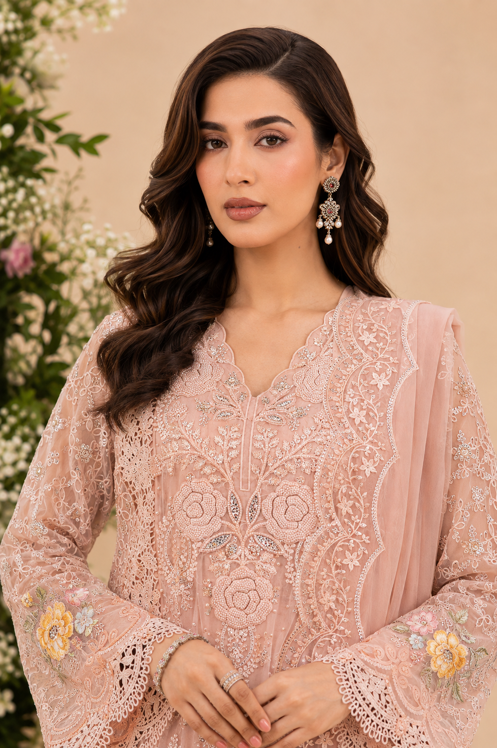 Noor-e-Rose 3 Piece Embroidered