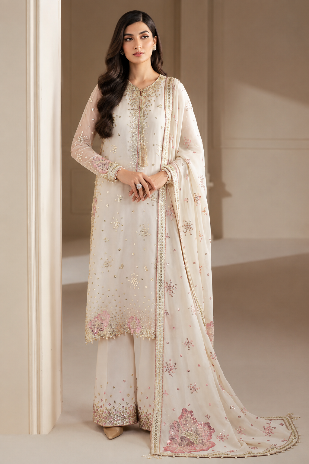 Mah-e-Gul 3 Piece Embroidered