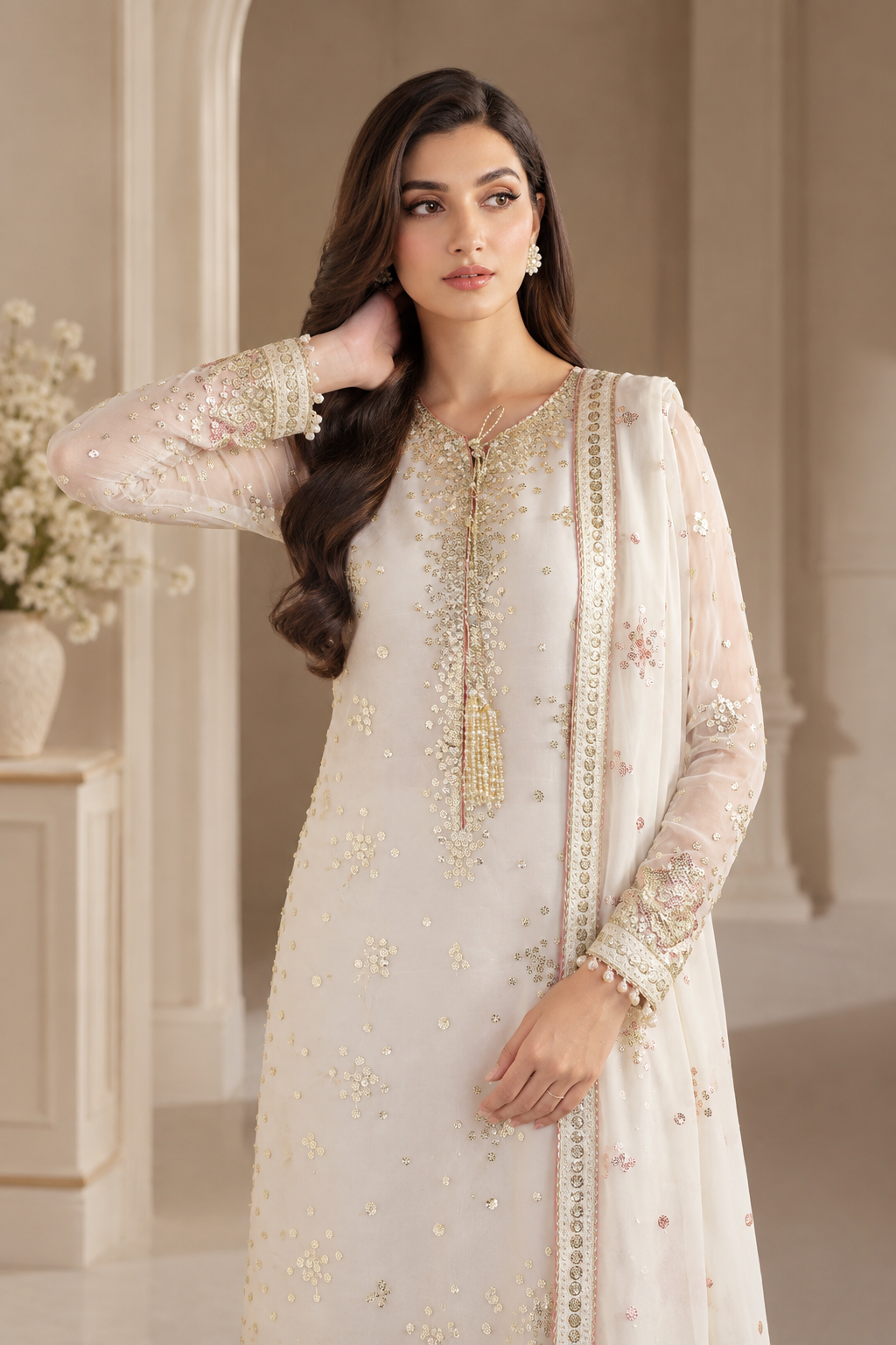 Mah-e-Gul 3 Piece Embroidered