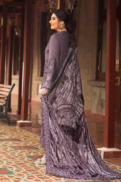 Grey Mirage  03-PC Embroidered
