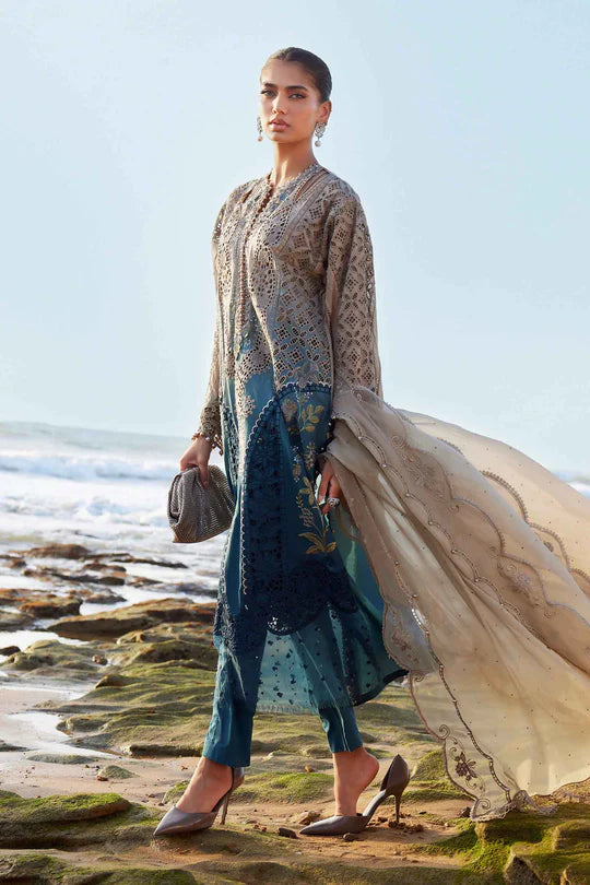 03-PC Embroidered Organza Lawn Suit