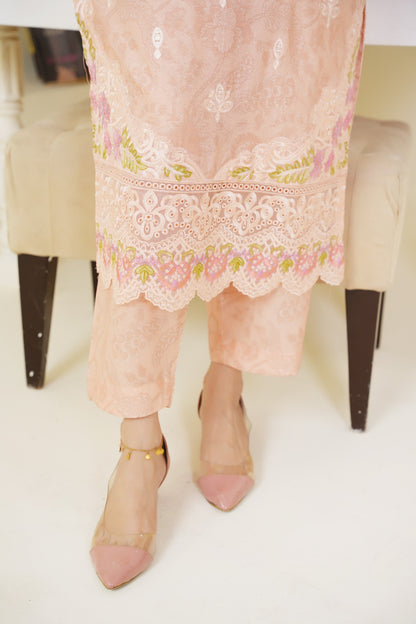 Rose Mist Embroidered 3-Piece Suit