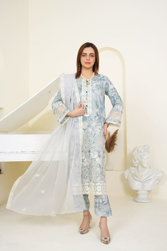 Ice Berg Embroidered 3-Piece Suit
