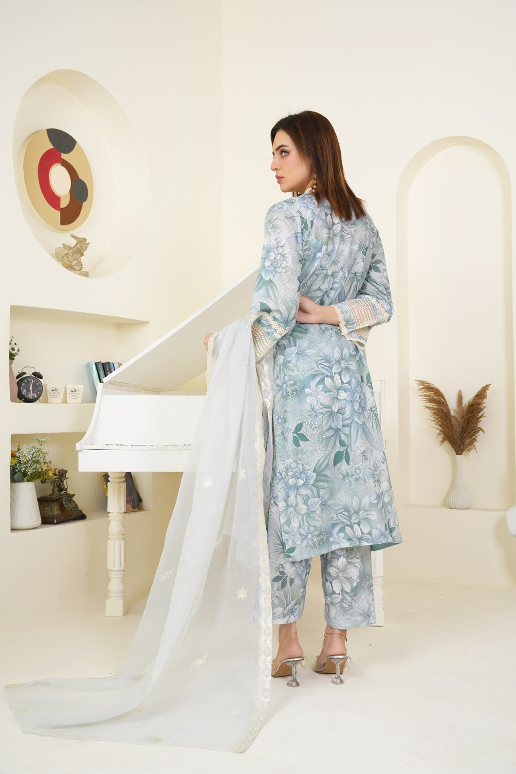 Ice Berg Embroidered 3-Piece Suit ( Winter Stuff )