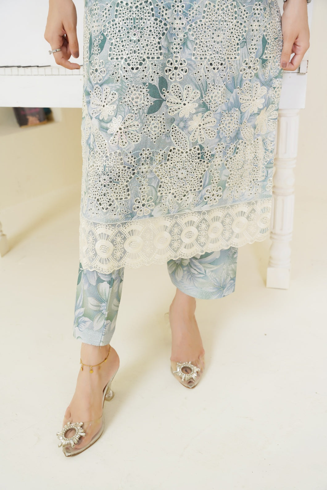 Ice Berg Embroidered 3-Piece Suit ( Winter Stuff )