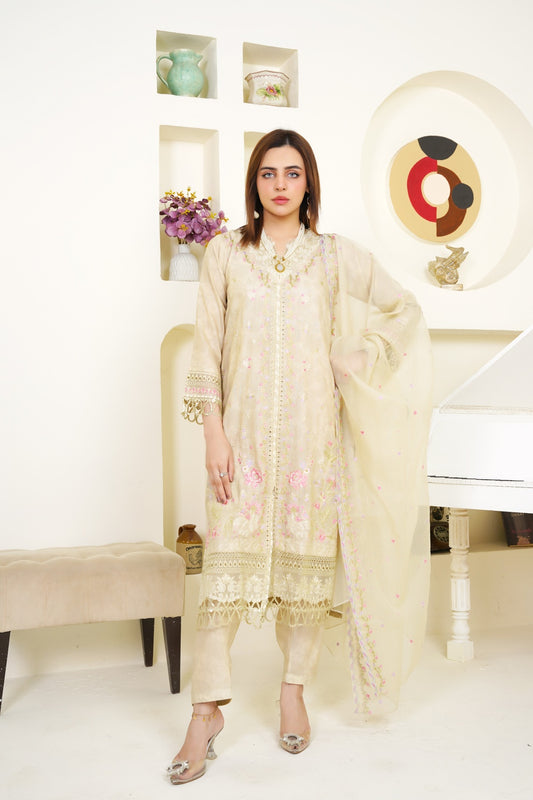 Crystal  Embroidered 3-Piece Suit