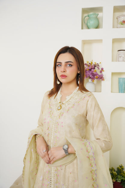Crystal  Embroidered 3-Piece Suit ( Winter Stuff )