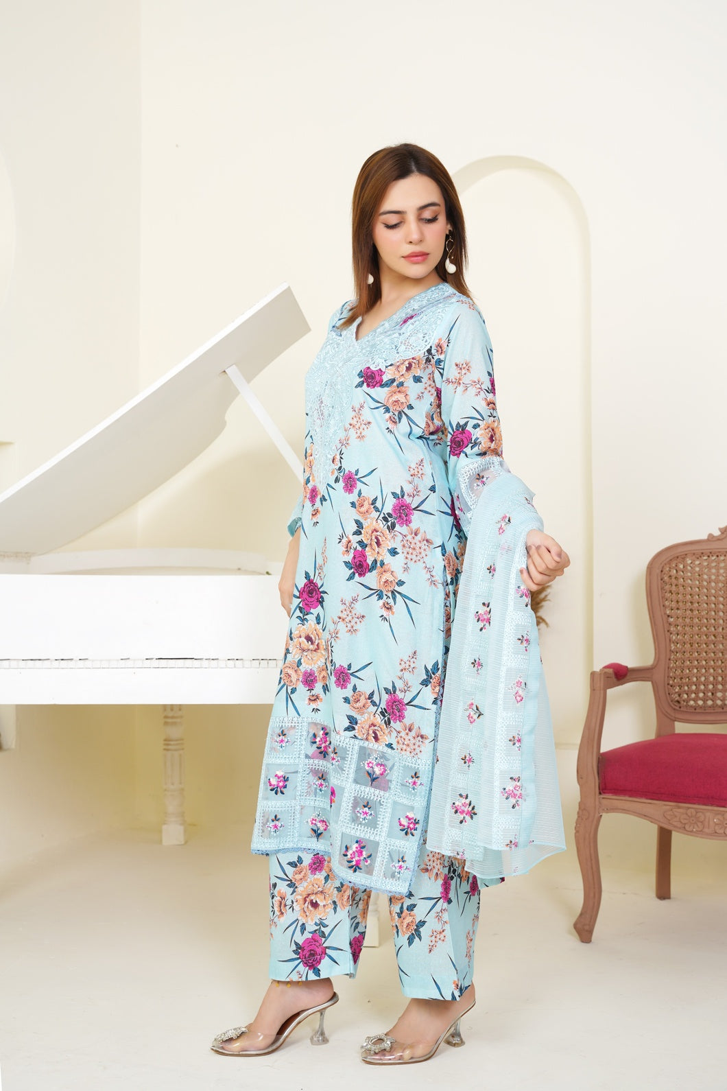Zarnish  Embroidered 3-Piece Suit