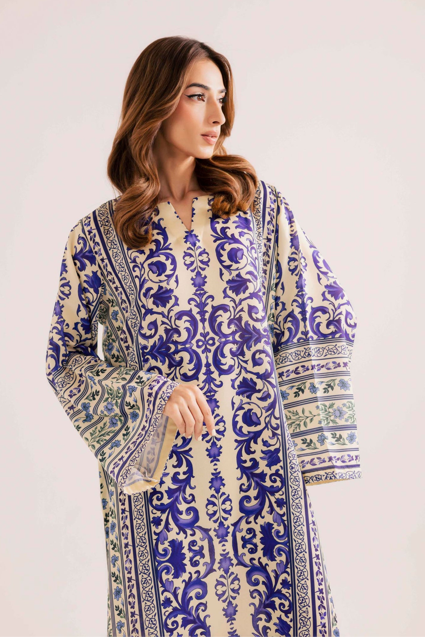 Royal Indigo Lawn Kaftan