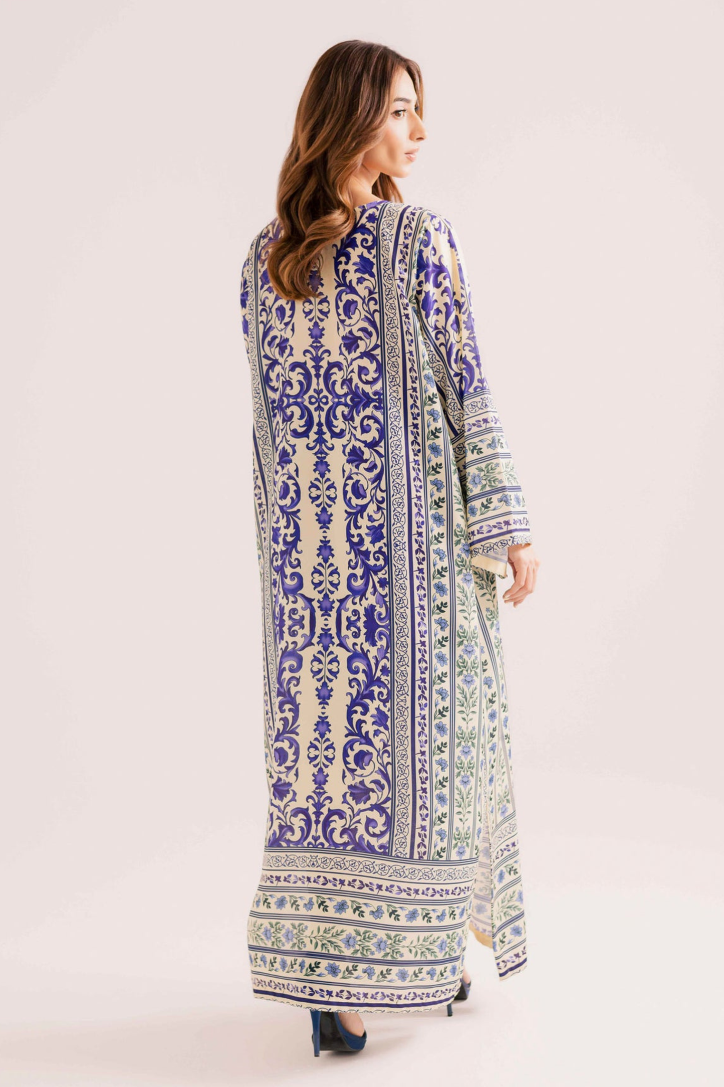 Royal Indigo Lawn Kaftan