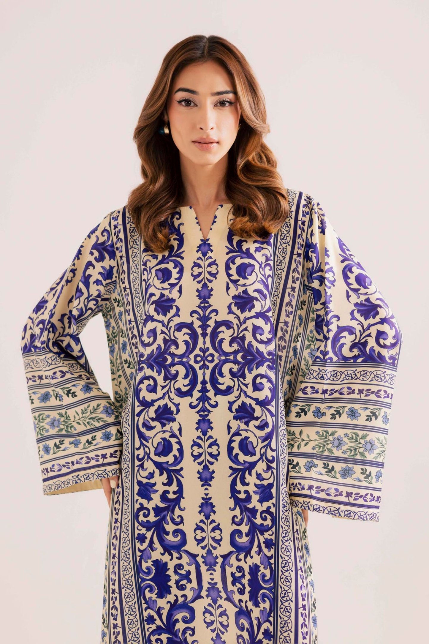Royal Indigo Lawn Kaftan