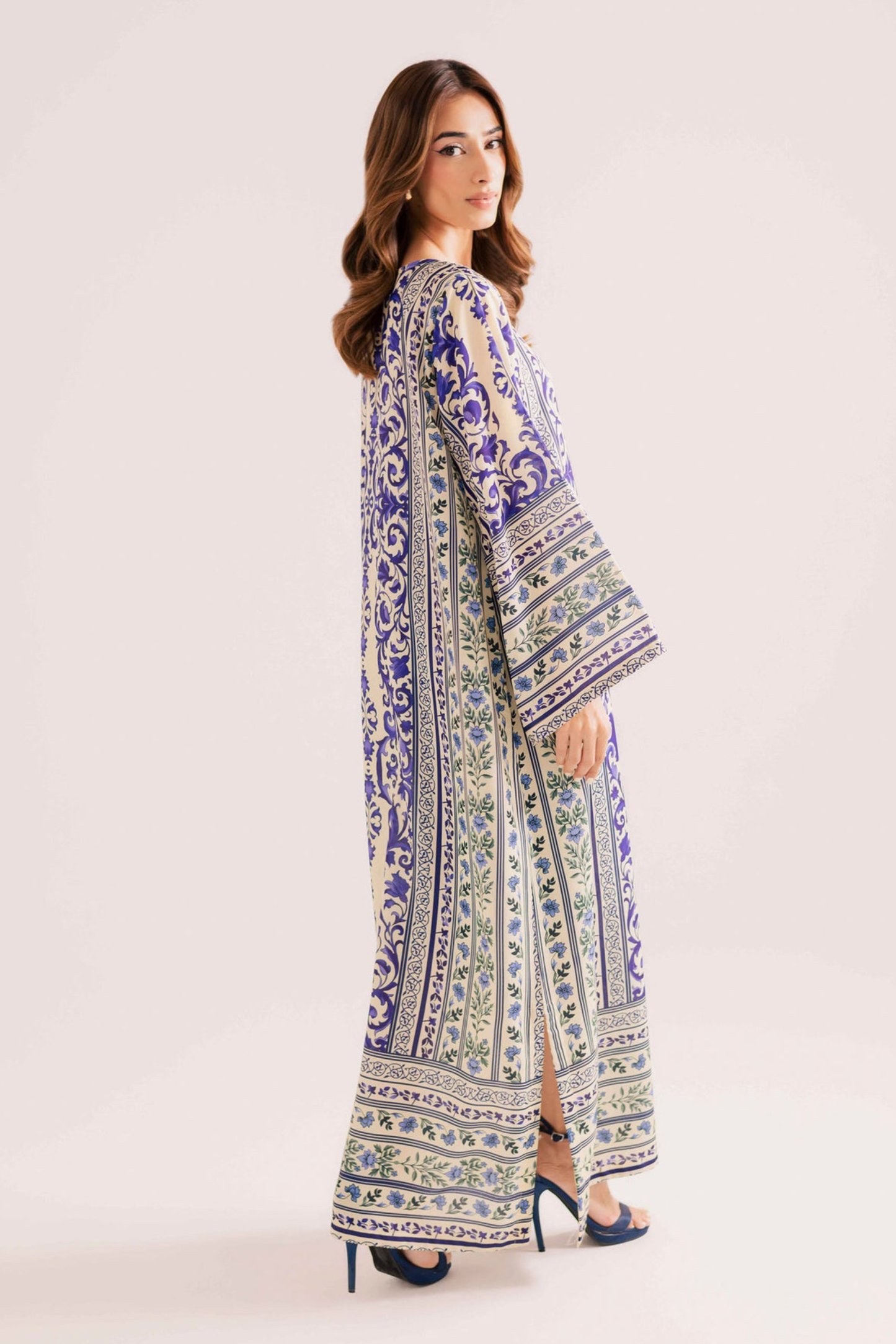 Royal Indigo Lawn Kaftan