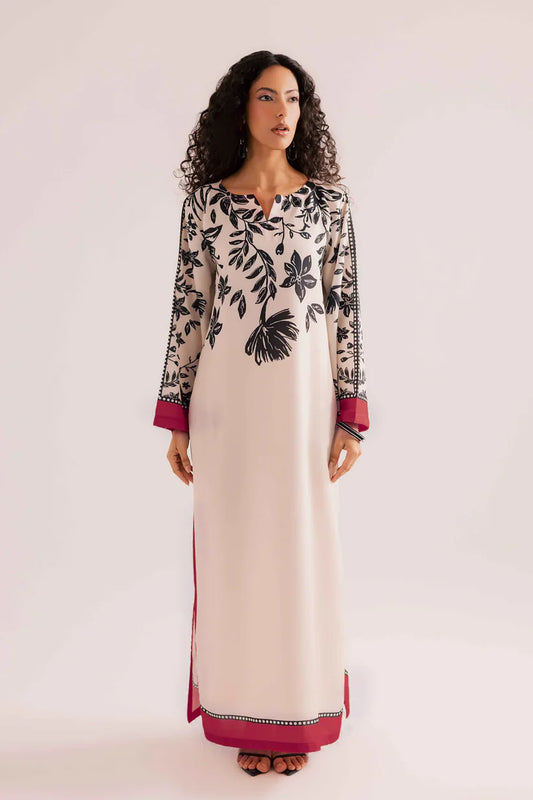 Ivory Petal Lawn Kaftan