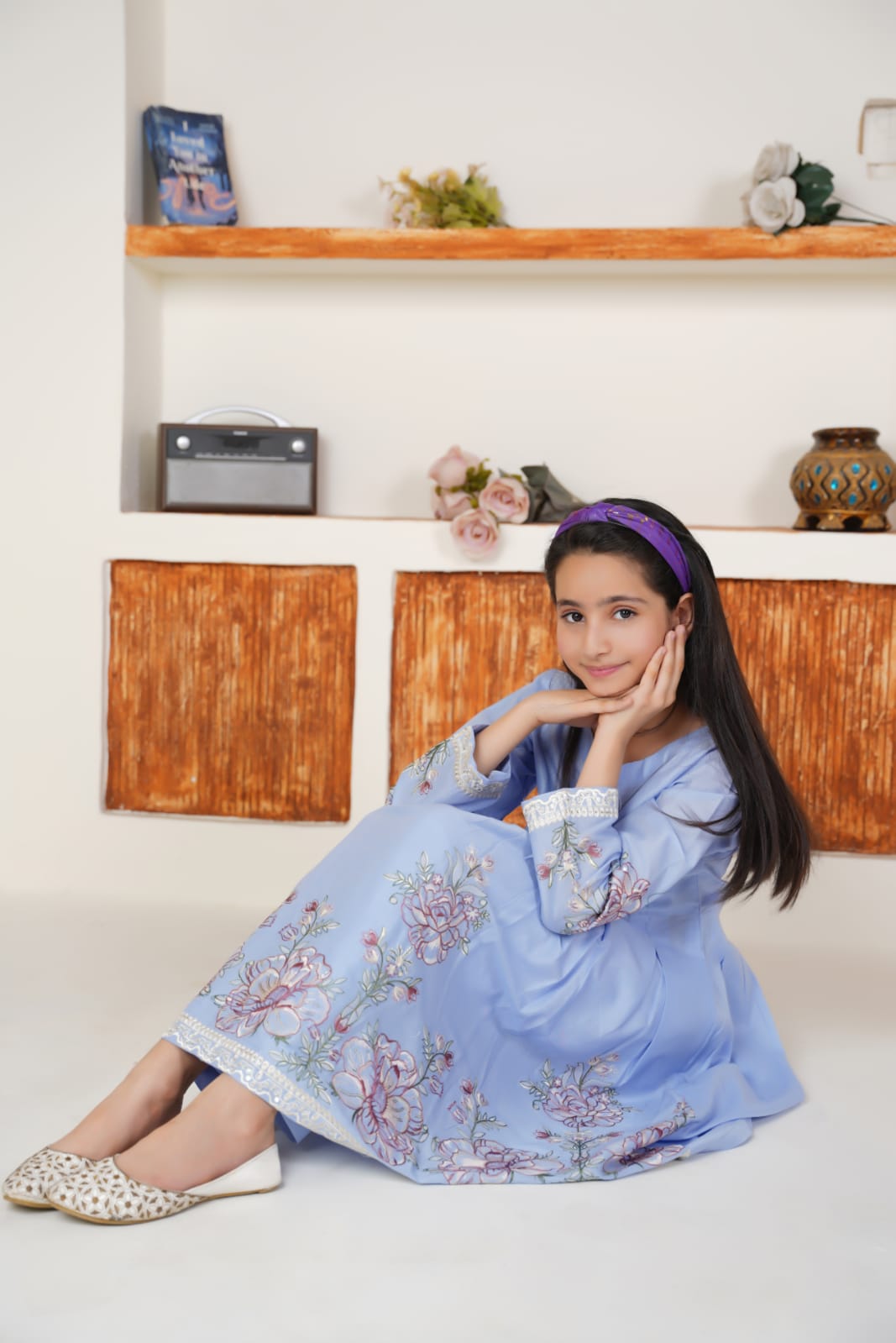 Lilac Twinkle 02-PC  Embroidered