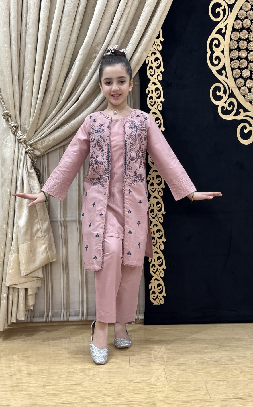 Pink Bloom 02 PC  Embroidered