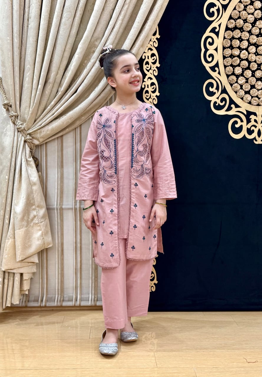 Pink Bloom 02 PC  Embroidered