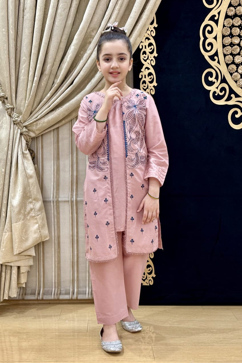 Pink Bloom 02 PC  Embroidered