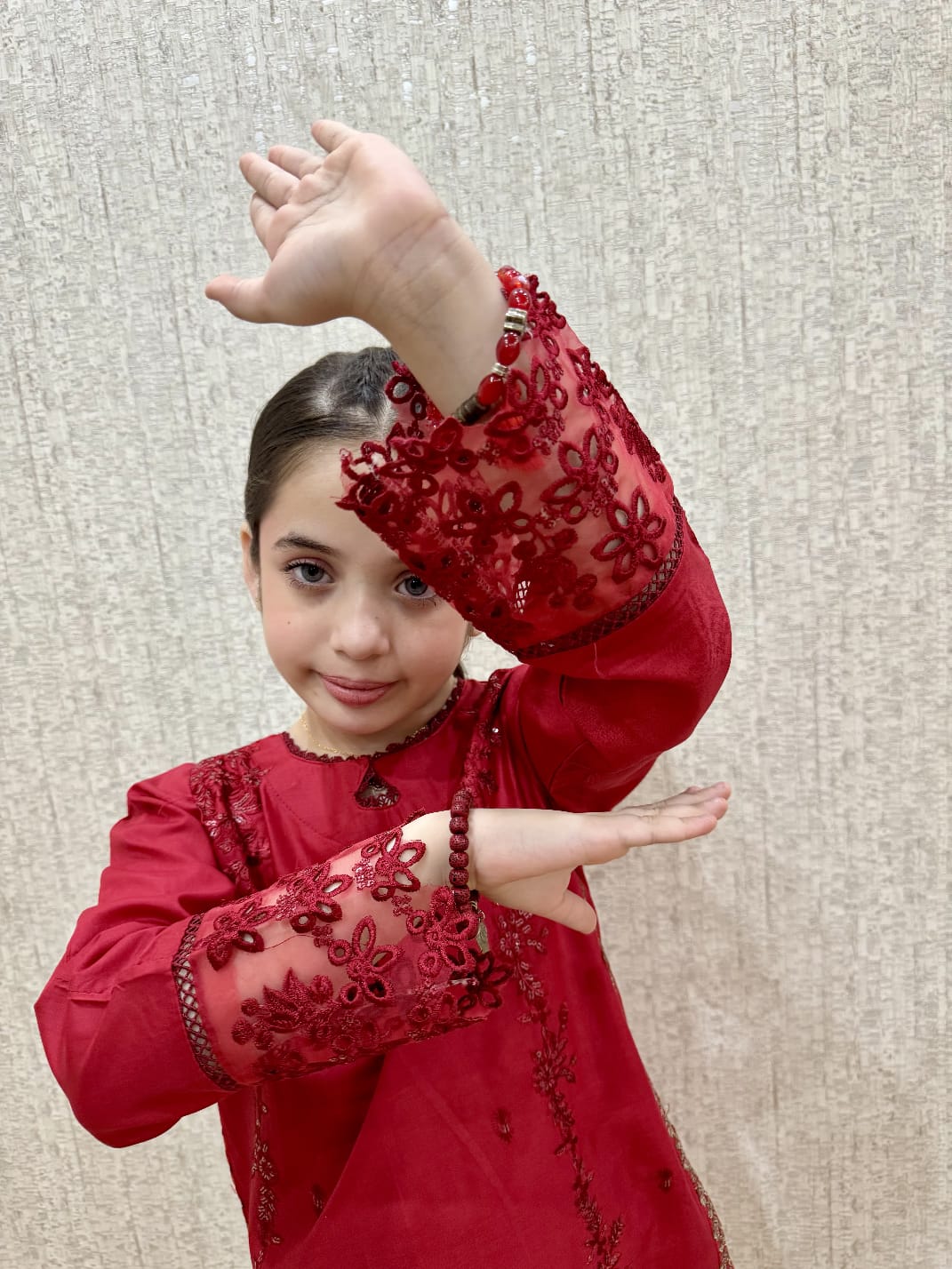 Haze Red 02-pc Embroidered