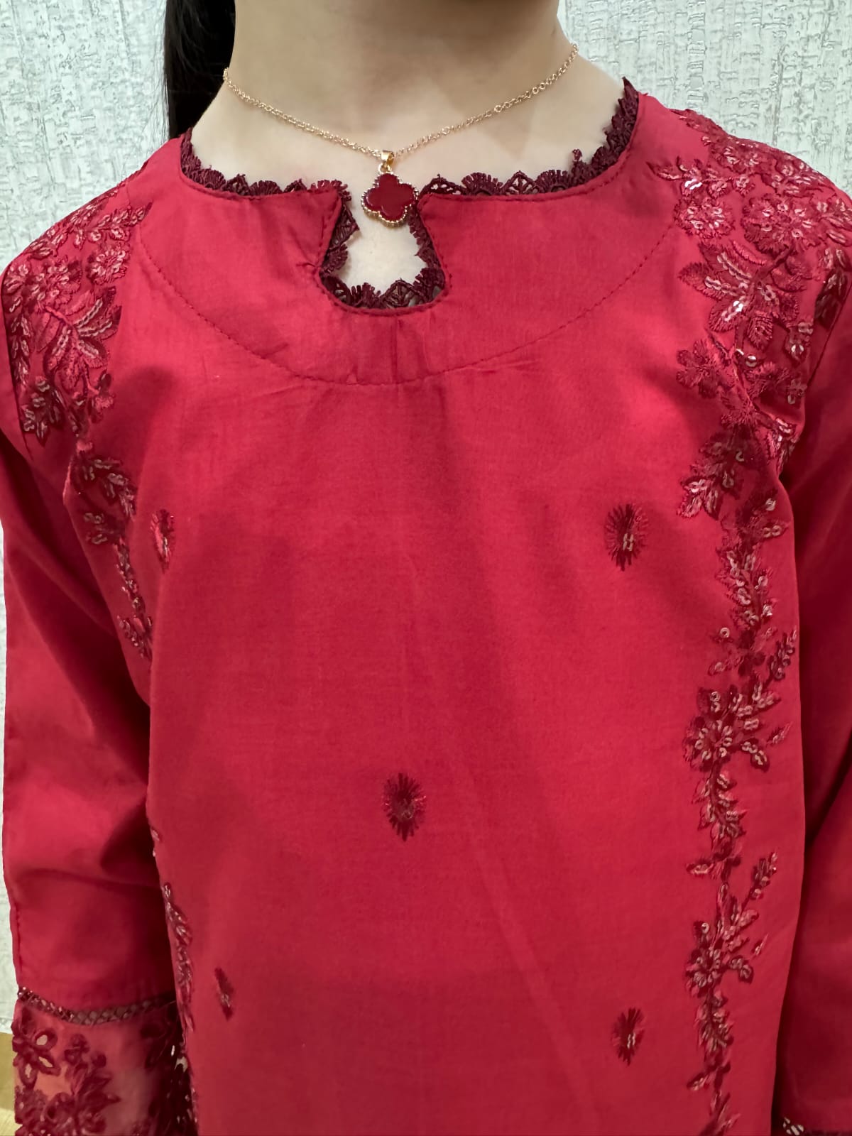 Haze Red 02-pc Embroidered