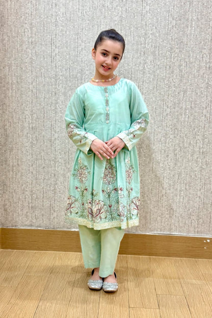 Mint-green Twinkle 02-PC  Embroidered