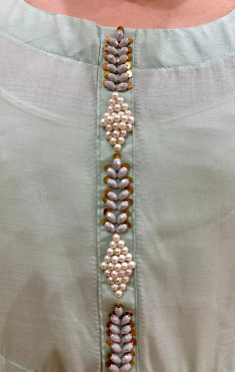 Mint-green Twinkle 02-PC  Embroidered