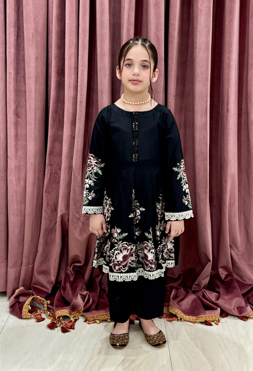 Black Twinkle 02-PC  Embroidered