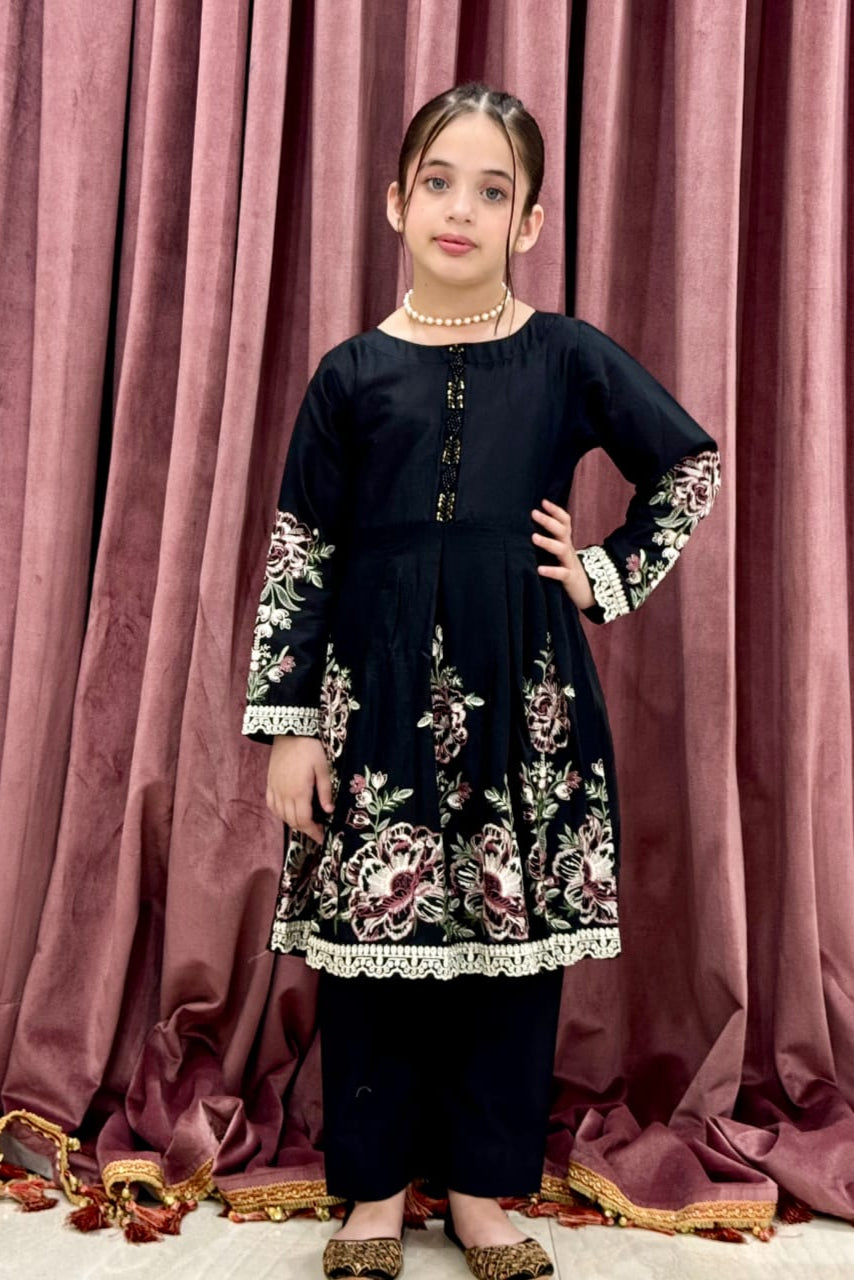 Black Twinkle 02-PC  Embroidered