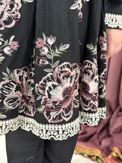 Black Twinkle 02-PC  Embroidered