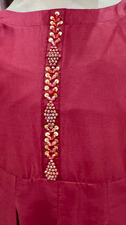 Red Twinkle 02-PC  Embroidered