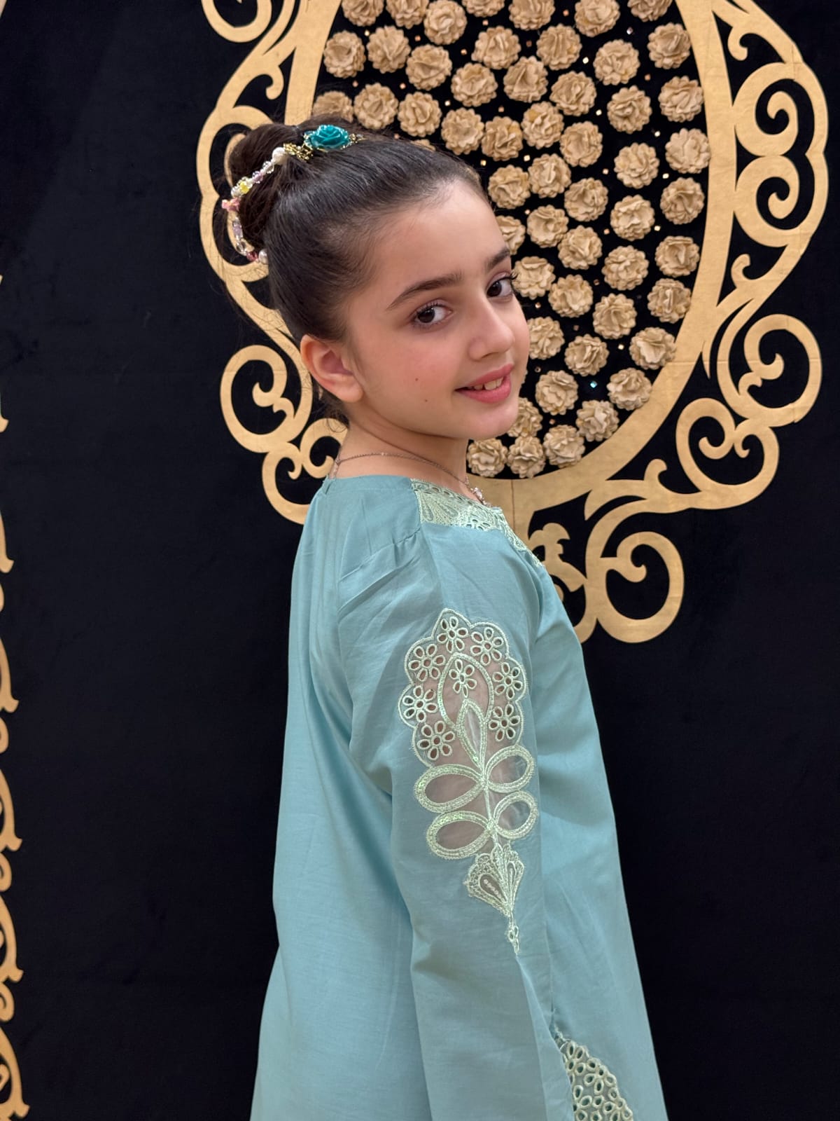 Rosy Sky-Blue 02-PC Embroidered