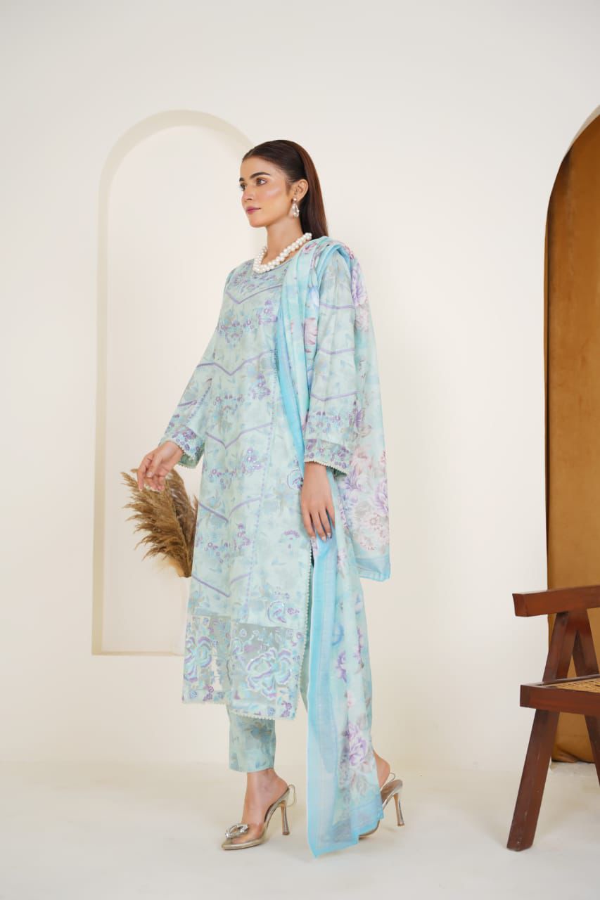 Bluebell Charm 03-PC Printed+Embroidered