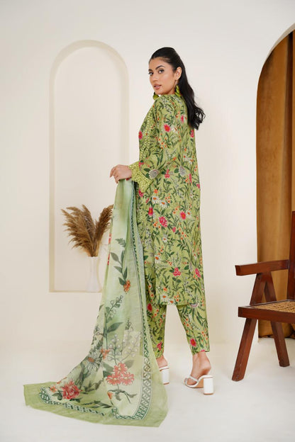 Leafy Luxe  03 PC  Embroidered
