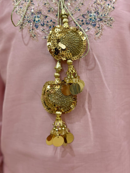 Pink Petal  02 PC  Embroidered