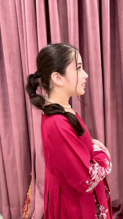 Red Twinkle 02-PC  Embroidered