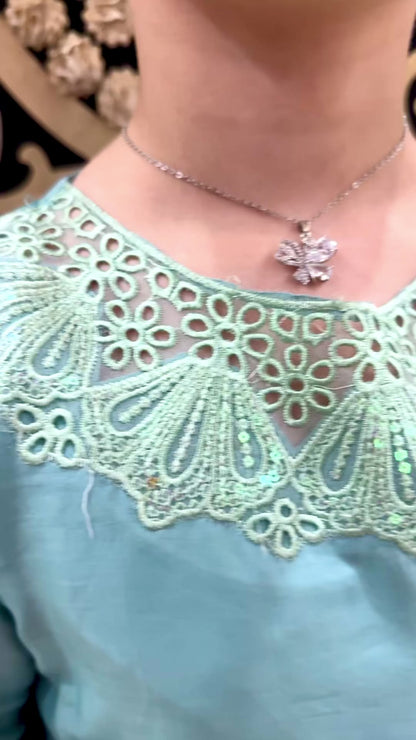 Rosy Sky-Blue 02-PC Embroidered