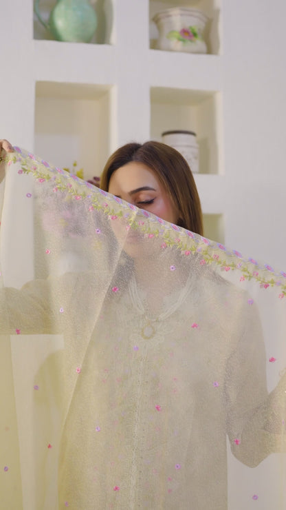 Crystal  Embroidered 3-Piece Suit ( Winter Stuff )