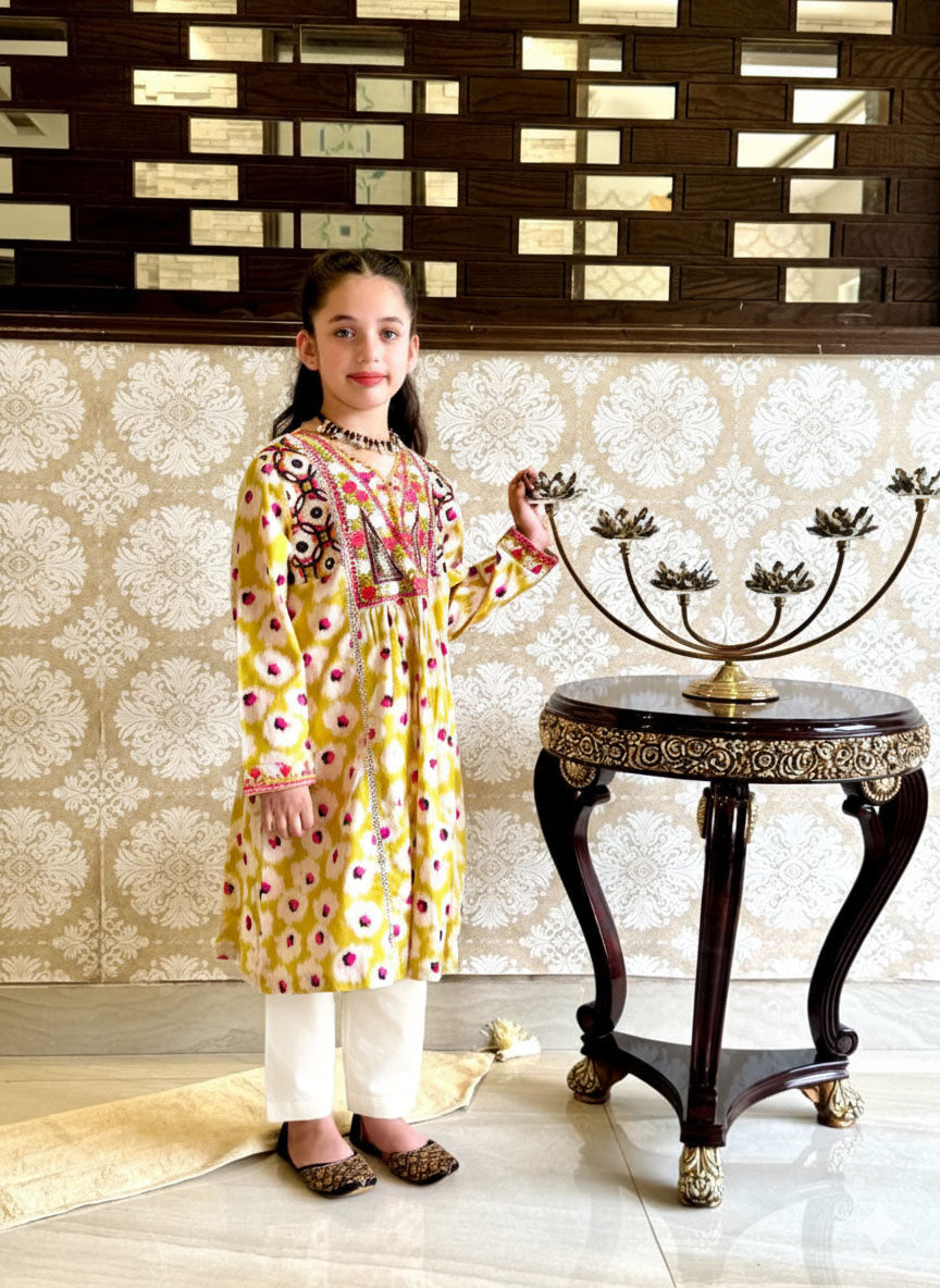 Sunshine 02-PC  With Cream Color  Trouser