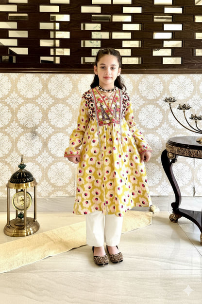 Sunshine 02-PC  With Cream Color  Trouser